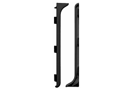 Заглушка левая Русский профиль из алюминия для алюминиевого плинтуса 40 мм, черный матовый